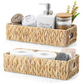 Wicker Bathroom Organizer Baskets — Set of 2