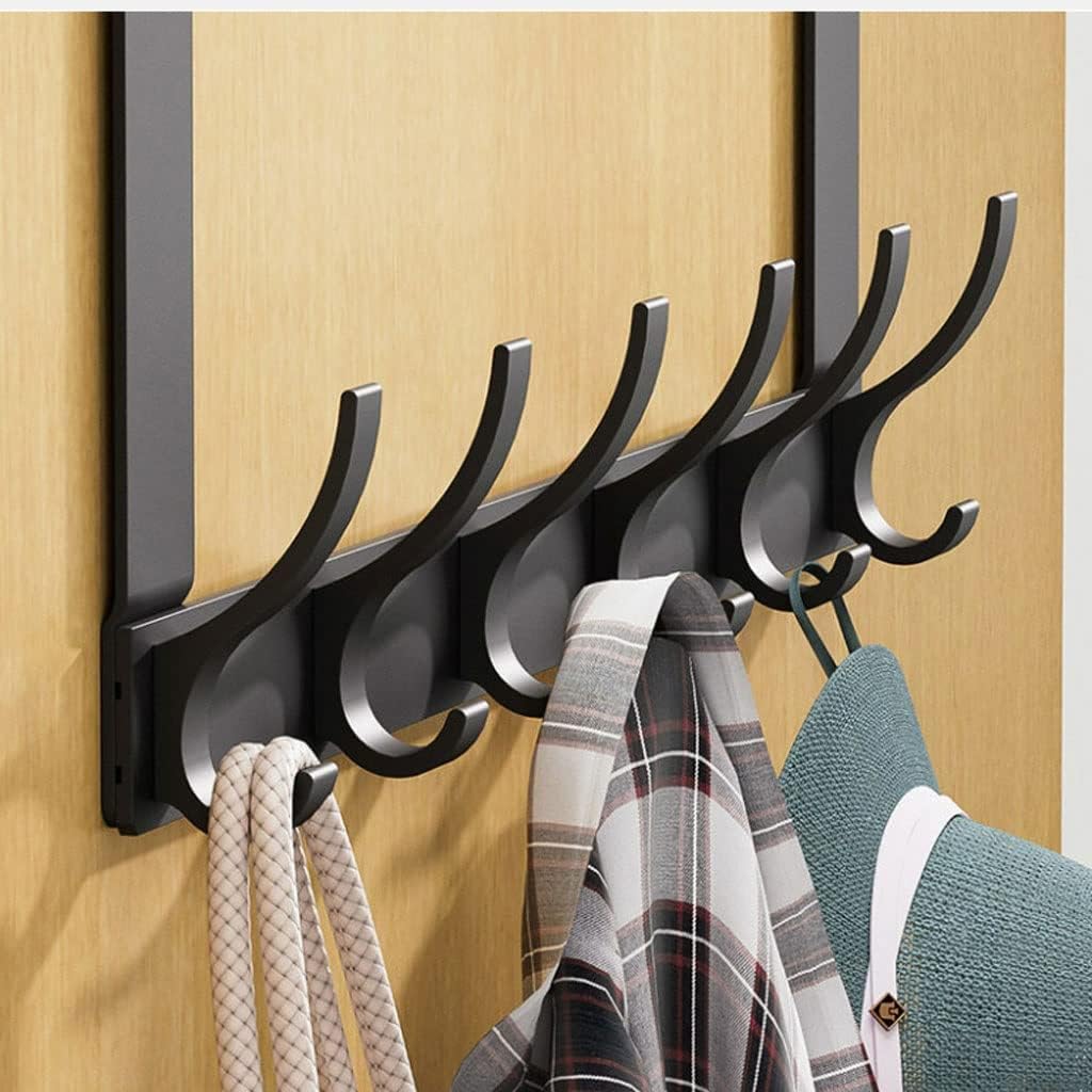Over the Door Hooks Rack with 6 Hanger Hooks