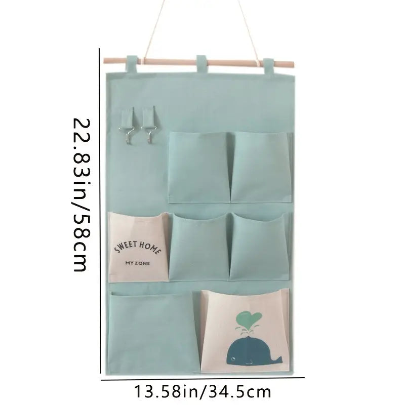 Cotton & Linen Over-Door Hanging Organizer