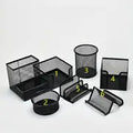 6-Piece Iron Mesh Desk Organizer Set