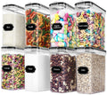 8-Piece Airtight Cereal & Pantry Canister Set with Labels & Marker (85 oz, BPA-Free)