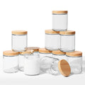 6-Pack 8oz Clear Glass Jars with Lids — Food Storage, Canning & Spices