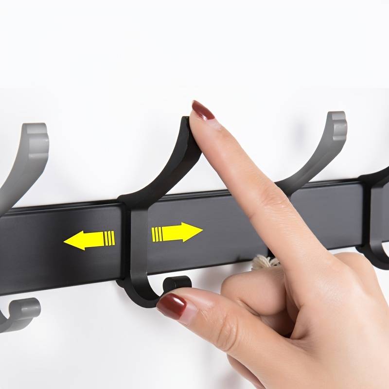 Multifunctional Wall-mounted Hanger with Hooks (1pc)
