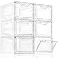 Clear Magnetic Storage Boxes with Lids — Set of 6