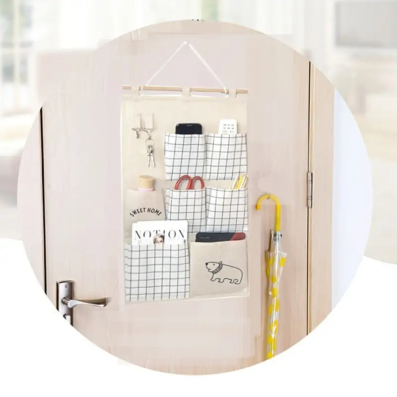 Cotton & Linen Over-Door Hanging Organizer
