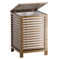 Bamboo Double Laundry Hamper with Lid