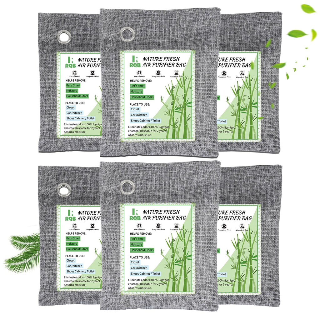 Bamboo Charcoal Air Purifying Bags — 6 Pack