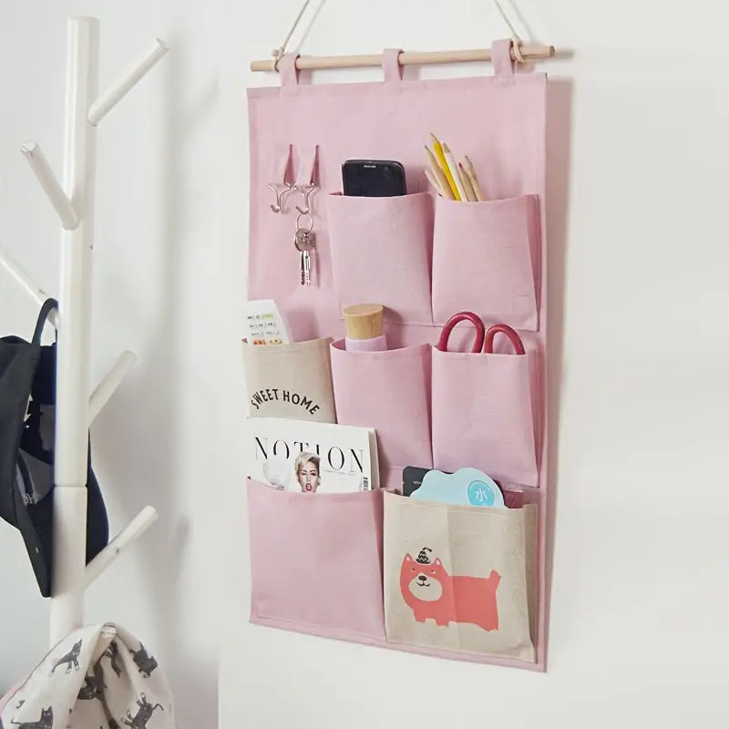 Cotton & Linen Over-Door Hanging Organizer