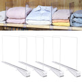 Acrylic Closet Shelf Dividers — 4 Pack