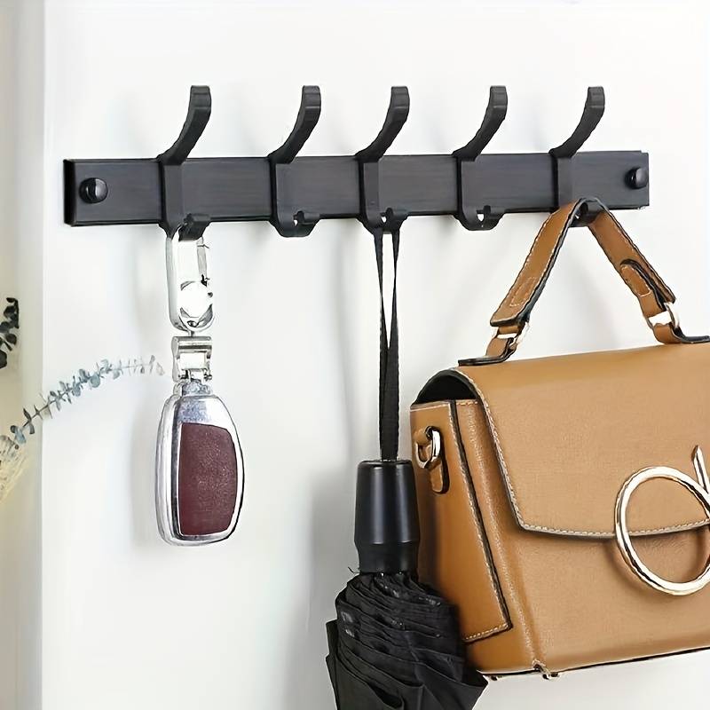 Multifunctional Wall-mounted Hanger with Hooks (1pc)