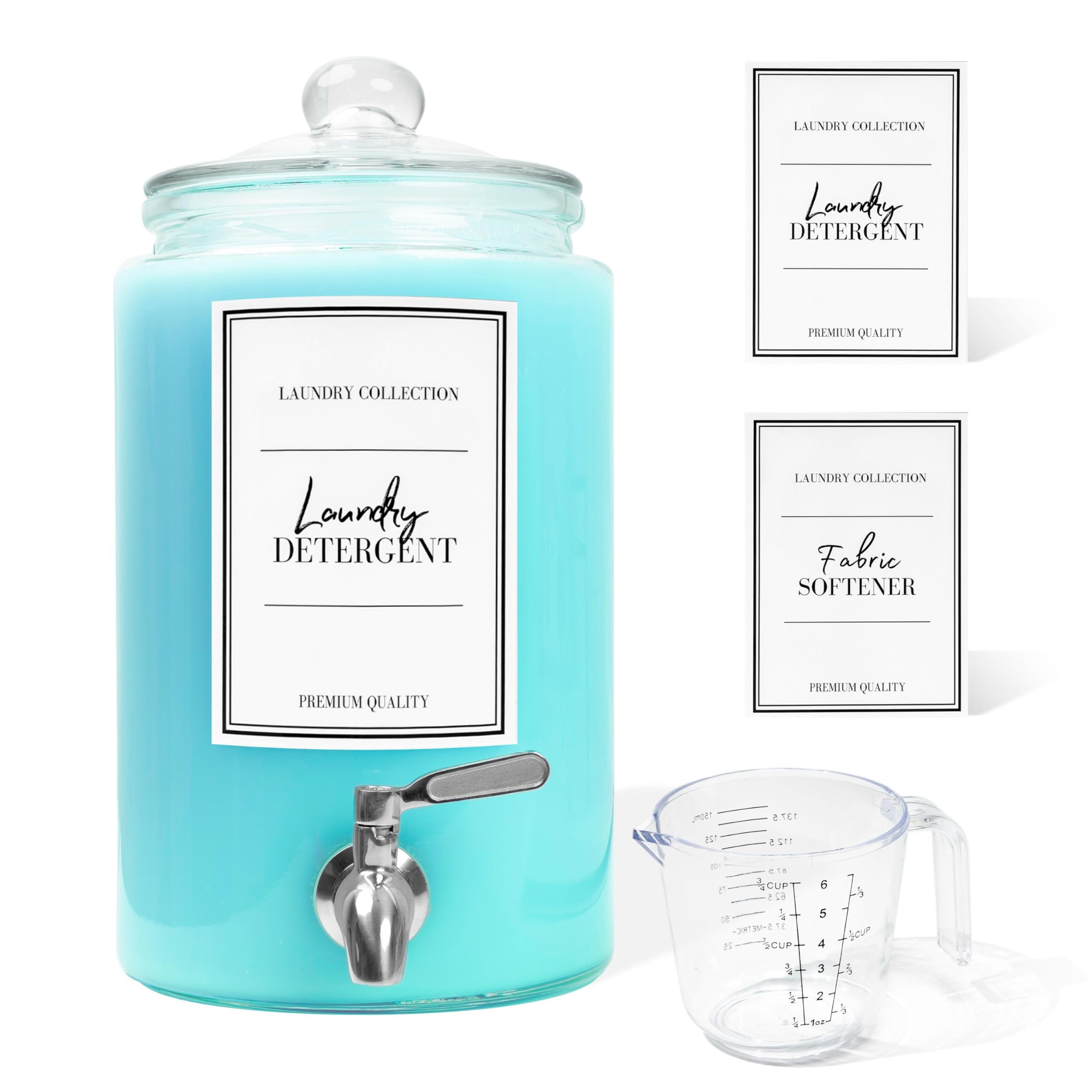 Glass Laundry Detergent Dispenser — 1 Gallon