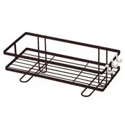 Durable Iron Bathroom Storage Rack with Towel Hook