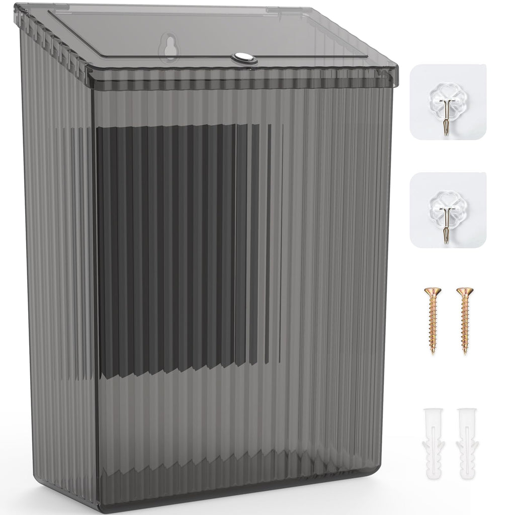 Magnetic Lint Bin with Lid — Clear